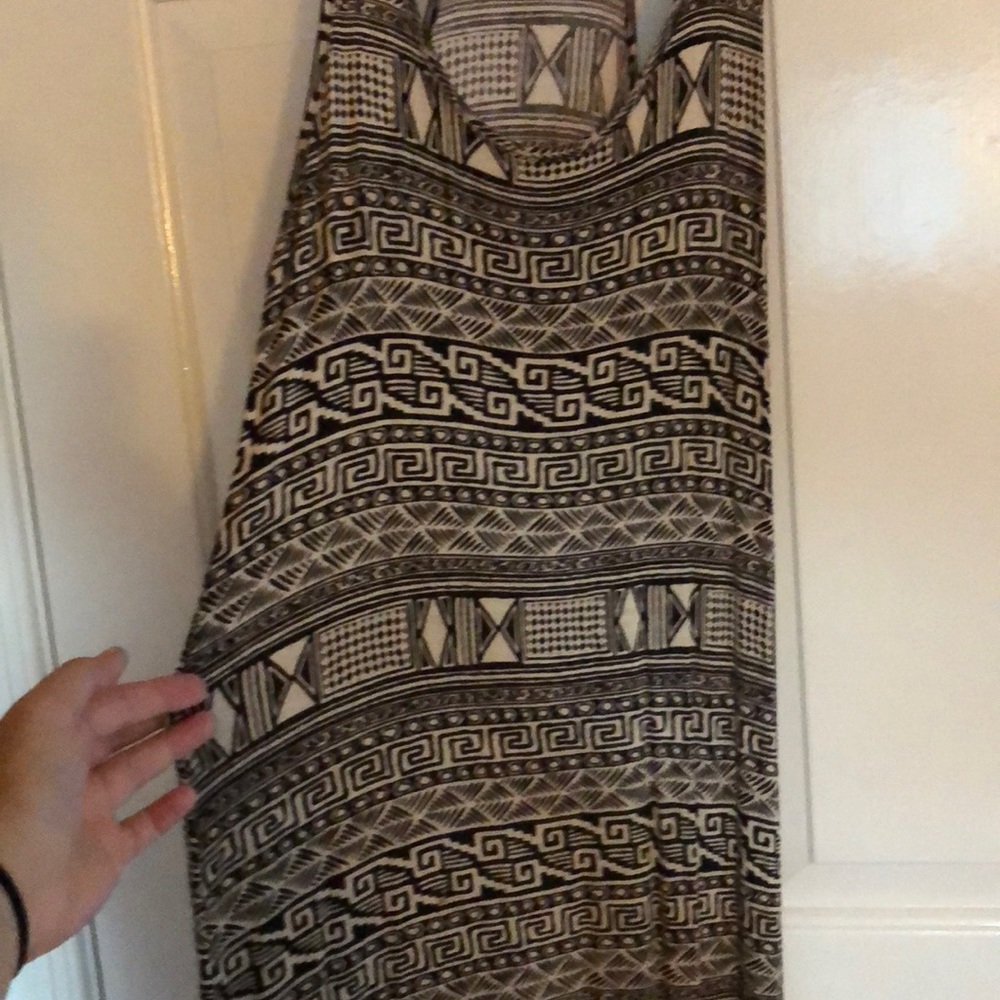 Black and cream patterned super soft maxi dress